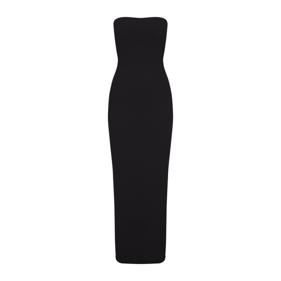 Skims Soft Lounge Tube Dress Maxi Strapless Ribbed Onyx Black M NWT - Picture 6 of 6